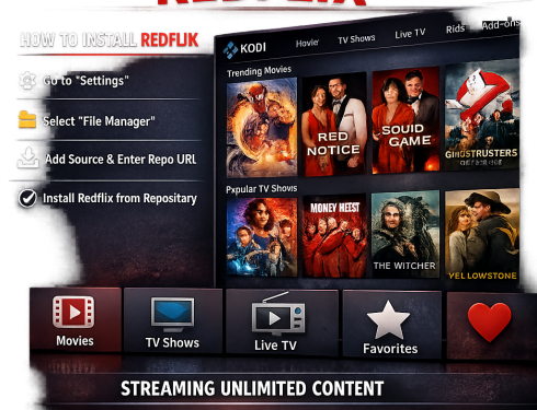 Redflix Kodi build installation steps