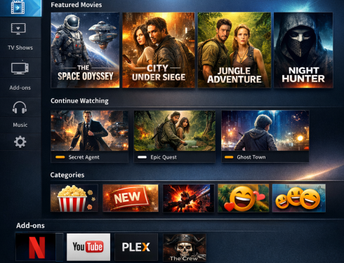 Kodi builds for free movies interface