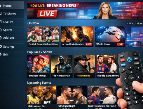 Best Kodi Addons for Live Streaming interface