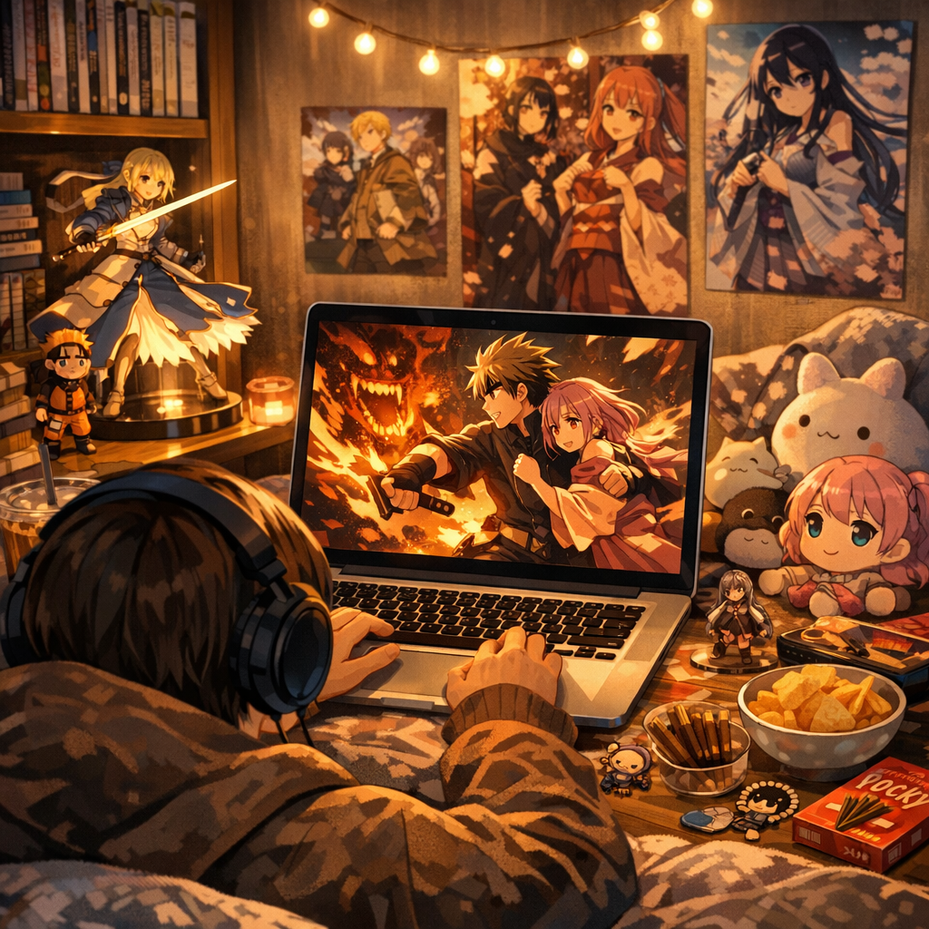 user enjoying best free anime streaming apps
