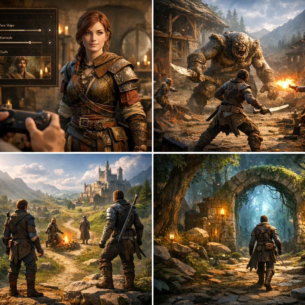 Fable 5 gameplay showcasing character customization and combat